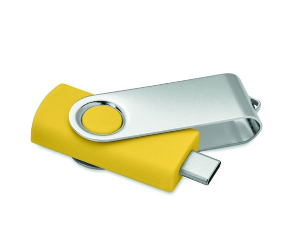 Obrázky: USB flash disk Twister 3.0, typ-C 16GB žltý