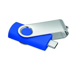 Obrázky: USB flash disk Twister 3.0, typ-C 16GB stred.modrý