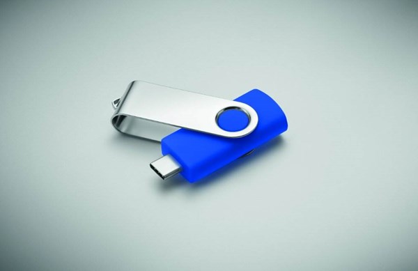 Obrázky: USB flash disk Twister 3.0, typ-C 16GB stred.modrý, Obrázok 4