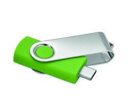 Obrázky: USB flash disk Twister 3.0, typ-C 16GB lim.zelený