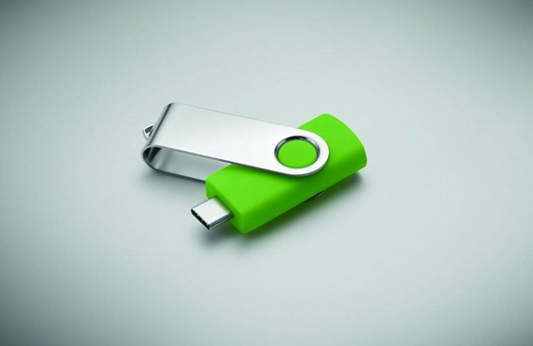 Obrázky: USB flash disk Twister 3.0, typ-C 16GB lim.zelený, Obrázok 4