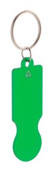 Obrázky: Zelený prívesok-žetón 5 Kč/1 € z recykl. hliníka