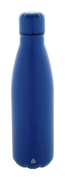 Obrázky: Fľaša 790ml z recykl.nerezovej ocele, stred. modrá