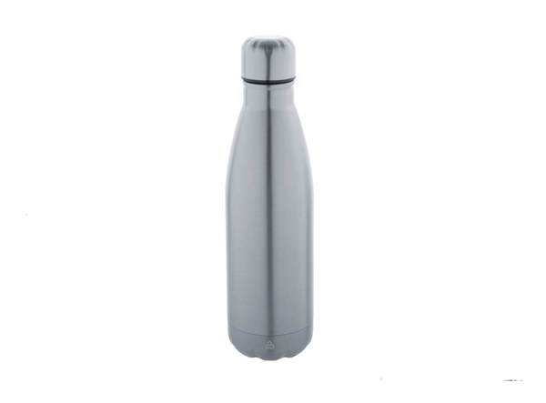 Obrázky: Fľaša 790ml z recykl. nerezovej ocele, strieborná