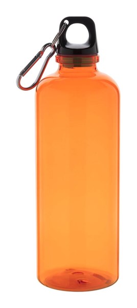 Obrázky: Oranžová RPET Fľaša s hliníkovou karabínou, 600ml