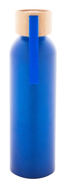 Obrázky: Modrá fľaša 600ml, recyk. hliník a silik.pútko, Obrázok 3