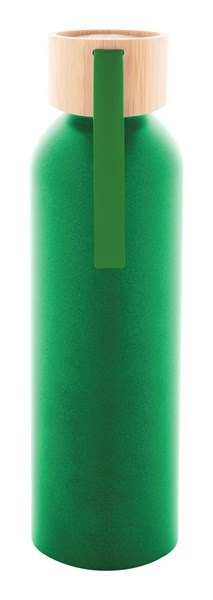 Obrázky: Zelená fľaša 600ml, recyk. hliník a silik.pútko, Obrázok 3