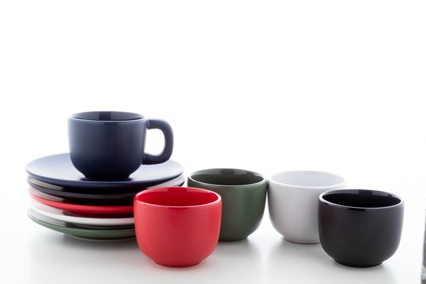 Obrázky: 2ks šálok 85ml s podšálkou na espresso, modré, Obrázok 6