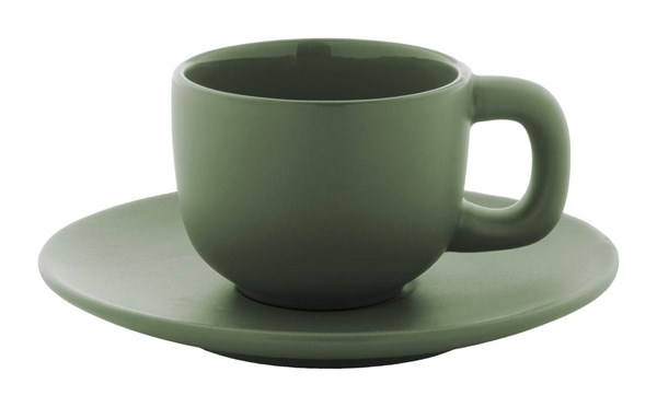 Obrázky: 2ks šálok 85ml s podšálkou na espresso, zelené, Obrázok 4