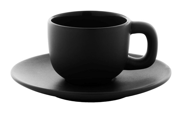 Obrázky: 2ks šálok 85ml s podšálkou na espresso, čierne, Obrázok 4
