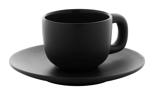 Obrázky: 2ks šálok 85ml s podšálkou na espresso, čierne, Obrázok 5