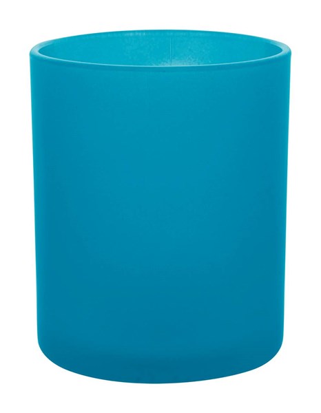 Obrázky: Sklenený modrý frosty hrnček 300ml, Obrázok 2