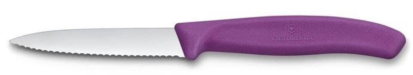 Obrázky: Fialový nôž na zeleninu VICTORINOX,vlnky 8cm