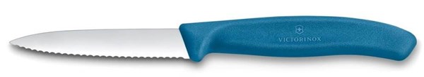 Obrázky: Modrý nôž na zeleninu VICTORINOX,vlnky 8cm