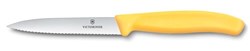 Obrázky: Žltý nôž na zeleninu VICTORINOX,vlnky 10cm