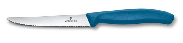 Obrázky: Modrý pastel. steakový nôž VICTORINOX 11cm,vlnky