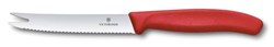 Obrázky: Červený nôž-syr/údeniny VICTORINOX,vlnky11cm