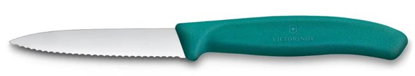 Obrázky: Zelený nôž na zeleninu VICTORINOX,vlnky 8cm