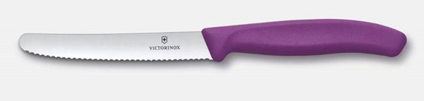 Obrázky: Fialový pastel. nôž na rajčiny VICTORINOX, vlnky