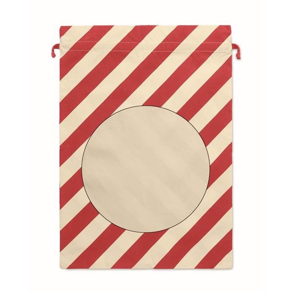 Obrázky: Veľká bavlnená červená vianočná taška-vrecko, Obrázok 2