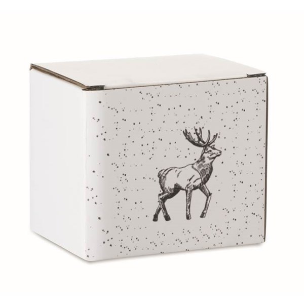 Obrázky: Vianočný ker. hrnček 300ml v krabičke, čierny sob, Obrázok 3