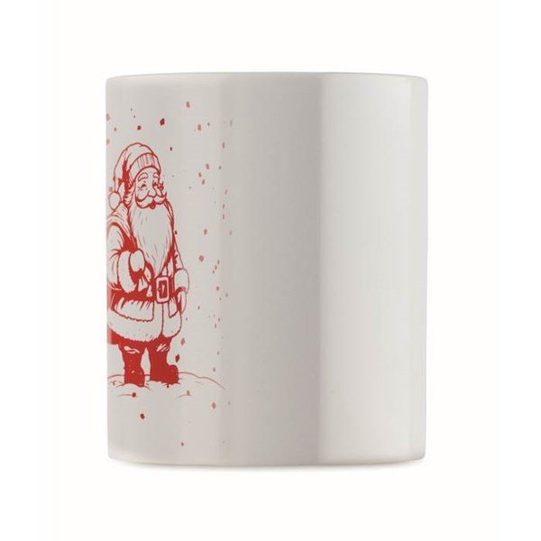 Obrázky: Vianočný ker. hrnček 300ml v krabičke, červ.Santa, Obrázok 5