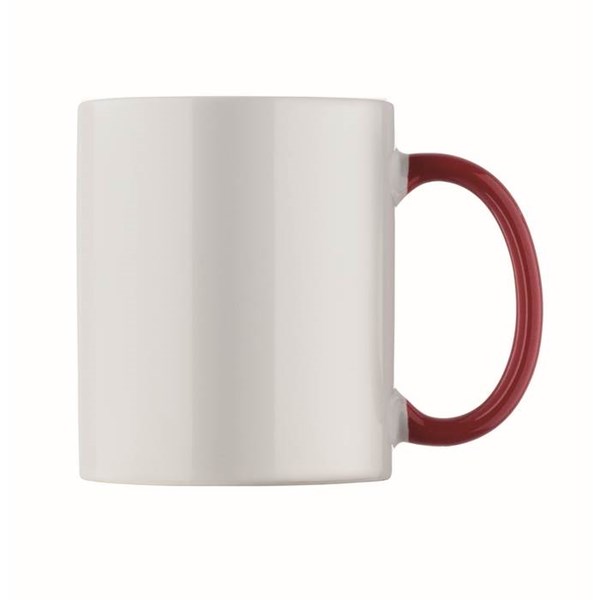 Obrázky: Vianočný ker. hrnček 300ml v krabičke, červ.Santa, Obrázok 6