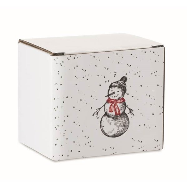 Obrázky: Vianočný ker. hrnček 300ml v krabičke, snehuliak, Obrázok 3