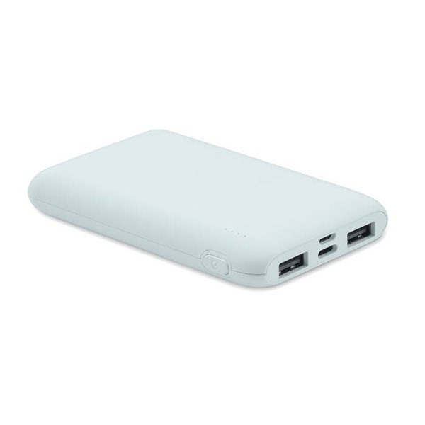 Obrázky: Powerbanka 5000 mAh z recykl. ABS, sv. modrá