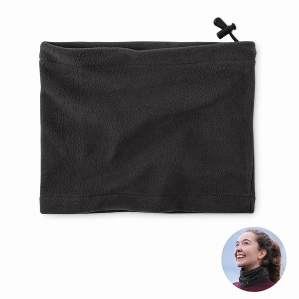 Obrázky: Čierna flísová nastaviteľná bandana
