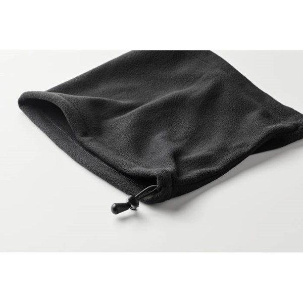 Obrázky: Čierna flísová nastaviteľná bandana, Obrázok 4