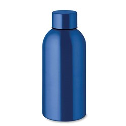 Obrázky: Jednostenná fľaša 500ml z rec. nerez, modrá