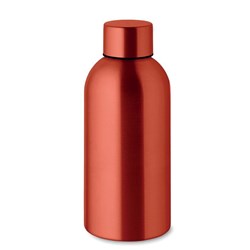 Obrázky: Jednostenná fľaša 500ml z rec. nerez, červená