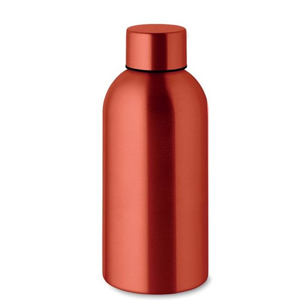 Obrázky: Jednostenná fľaša 500ml z rec. nerez, červená