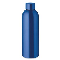 Obrázky: Jednostenná fľaša 750ml z recykl. nerez, modrá