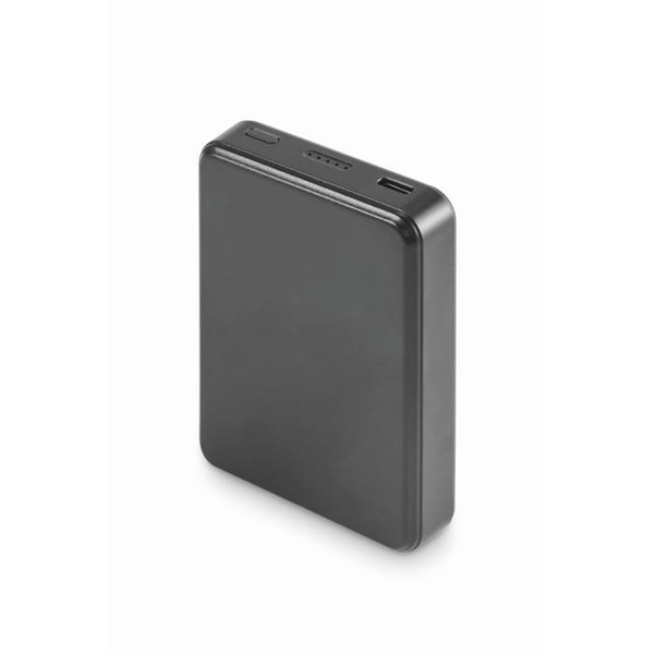 Obrázky: Powerbanka 5000 mAh z recykl. ABS, čierna, Obrázok 5
