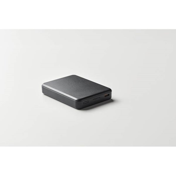 Obrázky: Powerbanka 5000 mAh z recykl. ABS, čierna, Obrázok 7