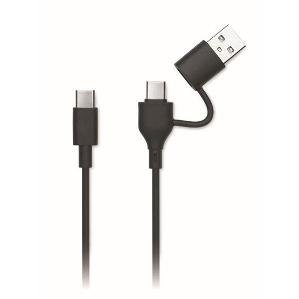 Obrázky: Powerbanka 5000 mAh z recykl. ABS, čierna, Obrázok 10