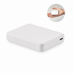 Obrázky: Powerbanka 5000 mAh z recykl. ABS, biela