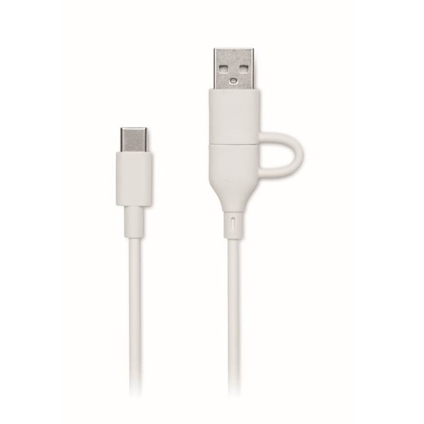 Obrázky: Powerbanka 5000 mAh z recykl. ABS, biela, Obrázok 8