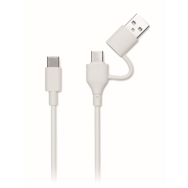 Obrázky: Powerbanka 5000 mAh z recykl. ABS, biela, Obrázok 10