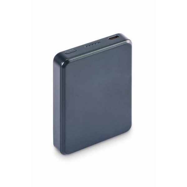 Obrázky: Powerbanka 5000 mAh z recykl. ABS, franc. modrá, Obrázok 3