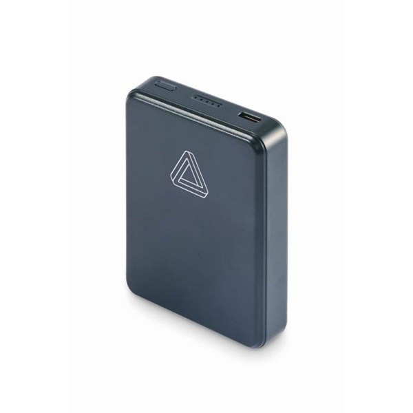 Obrázky: Powerbanka 5000 mAh z recykl. ABS, franc. modrá, Obrázok 5