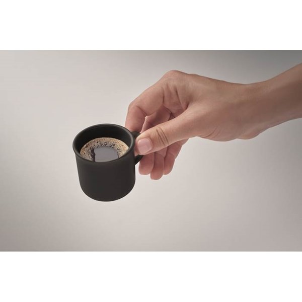 Obrázky: Keramická espresso šálka 40 ml, čierna, Obrázok 3