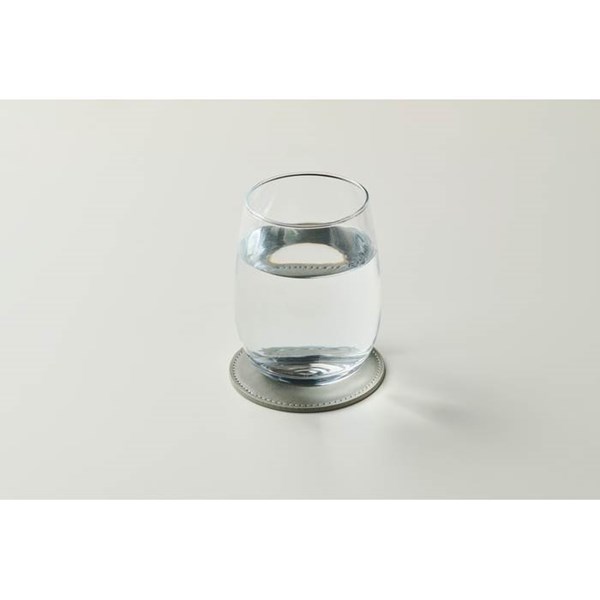 Obrázky: Guľatá tácka z PU, kamenná šedá, Obrázok 4