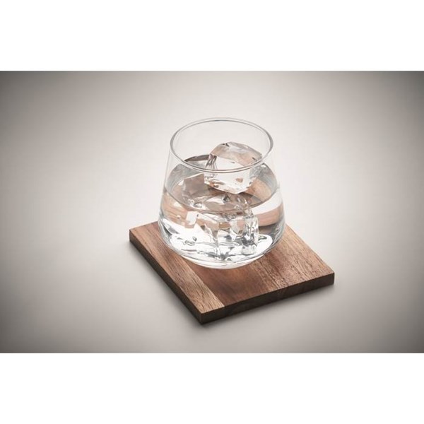 Obrázky: Sada pohárov na whisky 200ml s akáciovou táckou, Obrázok 4