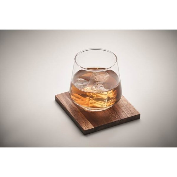 Obrázky: Sada pohárov na whisky 200ml s akáciovou táckou, Obrázok 5