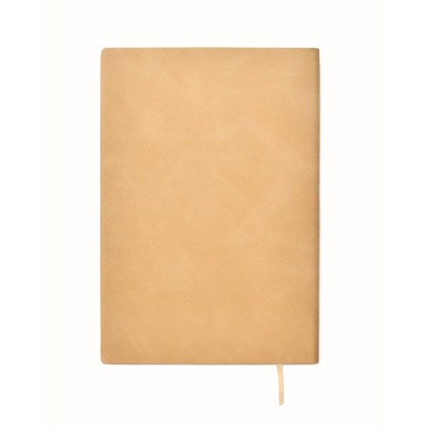 Obrázky: Pozn. link. blok A5 mäkké dosky z PU, béžová, Obrázok 4