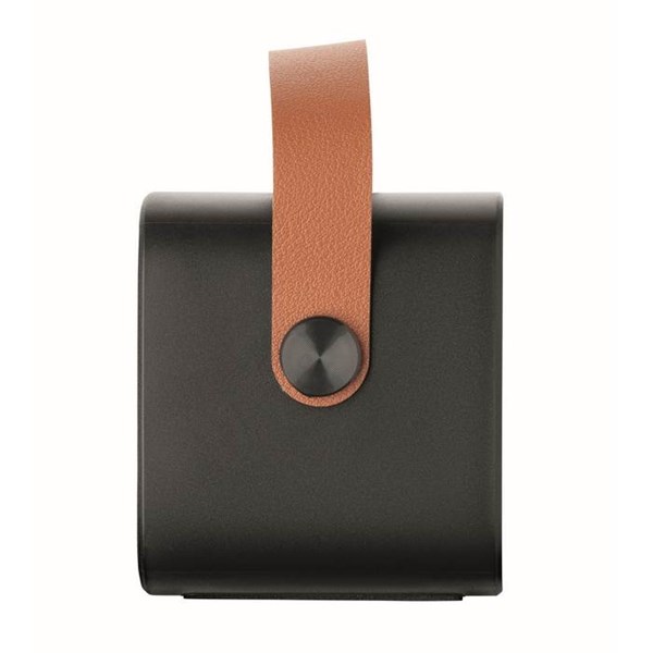 Obrázky: Bezdrôtový 5W reproduktor s PU rukoväťou, čierna, Obrázok 7