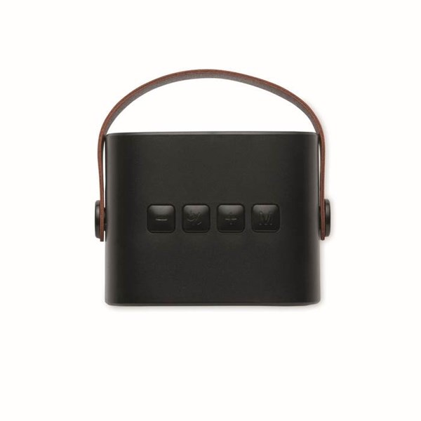 Obrázky: Bezdrôtový 5W reproduktor s PU rukoväťou, čierna, Obrázok 8